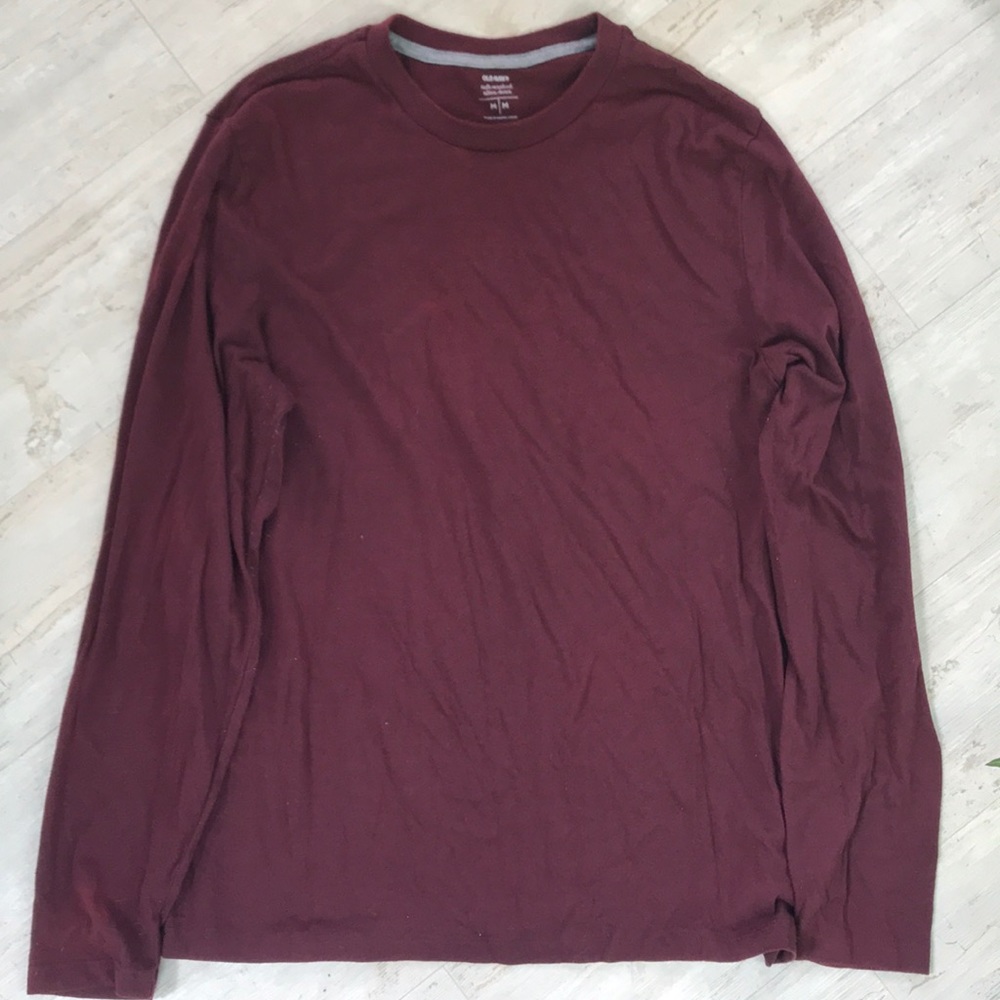 Old Navy Burgundy Long Sleeve Top